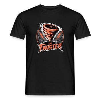  The Twister Tornado Sturm Gewitter Blitz Gaming - Männer T-Shirt - Schwarz - Vorne - AI Model Male 178 light (178cm)