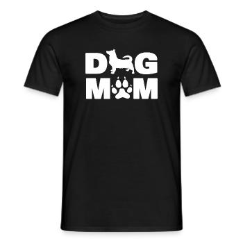 Schwedischer Vallhund-Hund-Mutter-Besitzer Silhouette - Männer T-Shirt - Schwarz - Vorne - AI Model Male 178 light (178cm)
