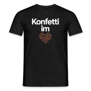 Confetti in the Heart Carnival Costume Women's Carnival - Men's T-Shirt - black - Front - AI Model Male 178 light (178cm)