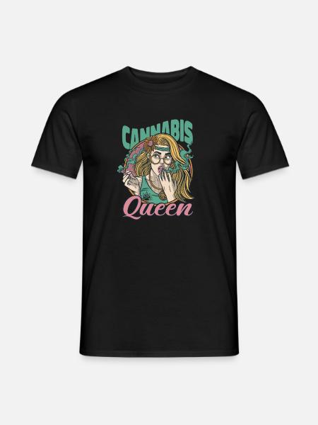 Cannabis Queen Outfit  - Männer T-Shirt - Schwarz