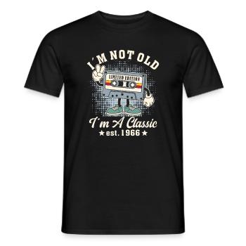 Je ne suis pas vieux, je suis un classique 60e anniversaire 2026 rétro - T-shirt homme - noir - Devant - AI Model Male 178 light (178cm)