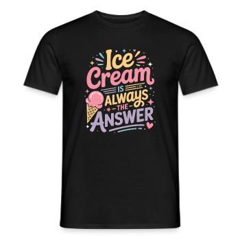 eiscreme Sprüche Eis Lustiges Kayak Geschenk - Männer T-Shirt - Schwarz - Vorne - AI Model Male 178 light (178cm)