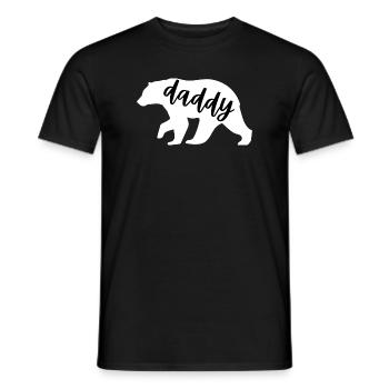 Daddy Bear – Süße Familienpaarung & Vatertag - Männer T-Shirt - Schwarz - Vorne - AI Model Male 178 light (178cm)