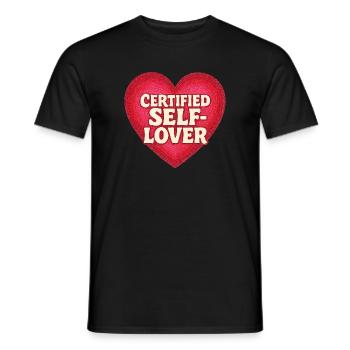 self-love - Men's T-Shirt - black - Front - AI Model Male 178 light (178cm)