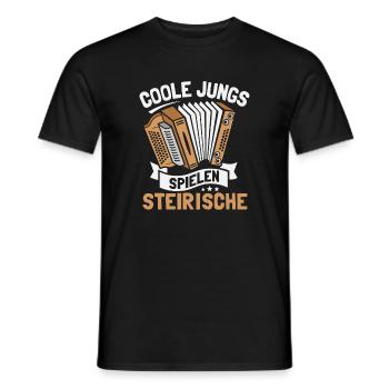 Accordéon Cool Boys Accordéon Styrienne - T-shirt homme - noir - Devant - AI Model Male 178 light (178cm)
