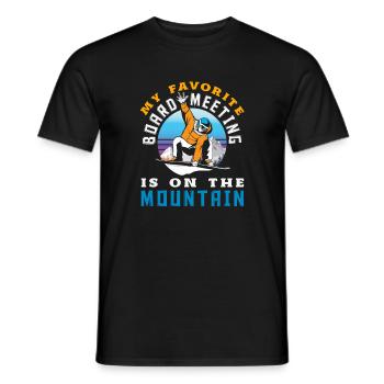 Snowboarden Snowboardtreffen Sessellift - Männer T-Shirt - Schwarz - Vorne - AI Model Male 178 light (178cm)