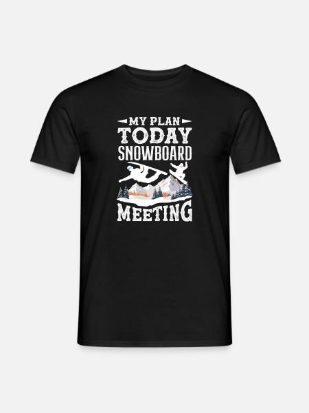 Snowboarden Snowboardtreffen Sessellift - Männer T-Shirt - Schwarz