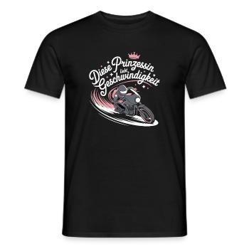 Cette princesse adore la moto de vitesse - T-shirt homme - noir - Devant - AI Model Male 178 light (178cm)