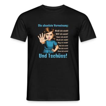 Nein Sagen – Grenzen Setzen - Männer T-Shirt - Schwarz - Vorne - AI Model Male 178 light (178cm)