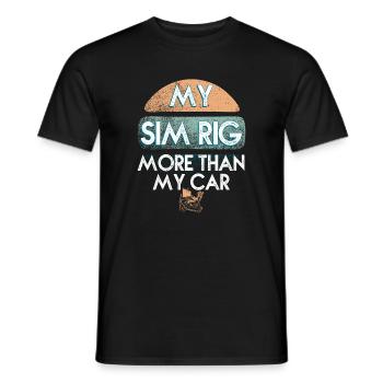Mon Sim Rig Plus Que ma Voiture - T-shirt homme - noir - Devant - AI Model Male 178 light (178cm)