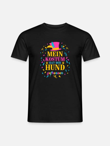 Kostüm Hund gefressen – Shirt für Faschingsmuffel - Männer T-Shirt - Schwarz