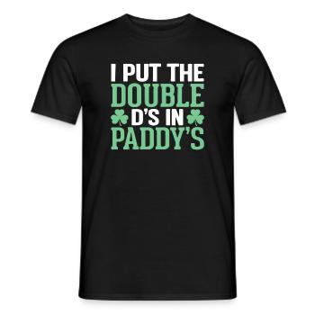 J’ai mis les doubles D dans Paddy’s St Patrick’s - T-shirt homme - noir - Devant - AI Model Male 178 light (178cm)