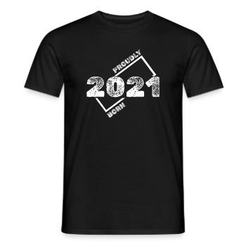 2021 - Männer T-Shirt - Schwarz - Vorne - AI Model Male 178 light (178cm)
