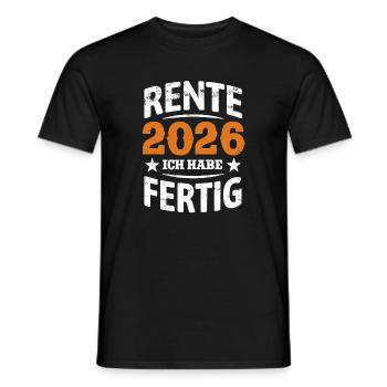 Pension 2026 | J’ai fini - Pension Rentner - T-shirt homme - noir - Devant - AI Model Male 178 light (178cm)