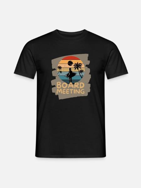 Surfing Board Meeting - Men's T-Shirt - black