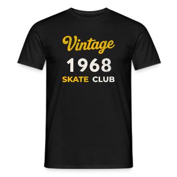 Vintage 1968 Skate Club Retro Geburtsjahr Geschenk - Männer T-Shirt - Schwarz - Vorne - AI Model Male 178 light (178cm)