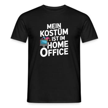 Costume is in the home office carnival carnival office - Men's T-Shirt - black - Front - AI Model Male 178 light (178cm)