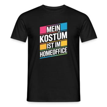 Costume is in the home office carnival carnival office - Men's T-Shirt - black - Front - AI Model Male 178 light (178cm)