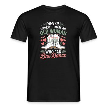 Line Dancing Sayings Funny Line Dance Gift - Men's T-Shirt - black - Front - AI Model Male 178 light (178cm)