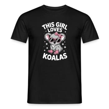 Koala Sprüche Koalas Lustiges Koala Geschenk - Männer T-Shirt - Schwarz - Vorne - AI Model Male 178 light (178cm)