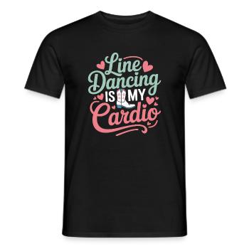 Line Dancing Sayings Funny Line Dance Gift - Men's T-Shirt - black - Front - AI Model Male 178 light (178cm)