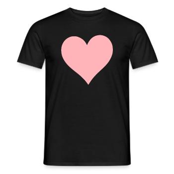 Valentinstag Pink Heart, Valentinstag - Männer T-Shirt - Schwarz - Vorne - AI Model Male 178 light (178cm)