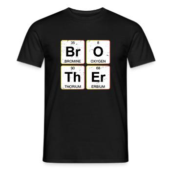 Br O Th Er Brother Periodic Table Chemistry  - Männer T-Shirt - Schwarz - Vorne - AI Model Male 178 light (178cm)