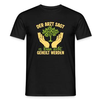 Social Worker Quote Kann Nicht Geheilt Werden - Männer T-Shirt - Schwarz - Vorne - AI Model Male 178 light (178cm)