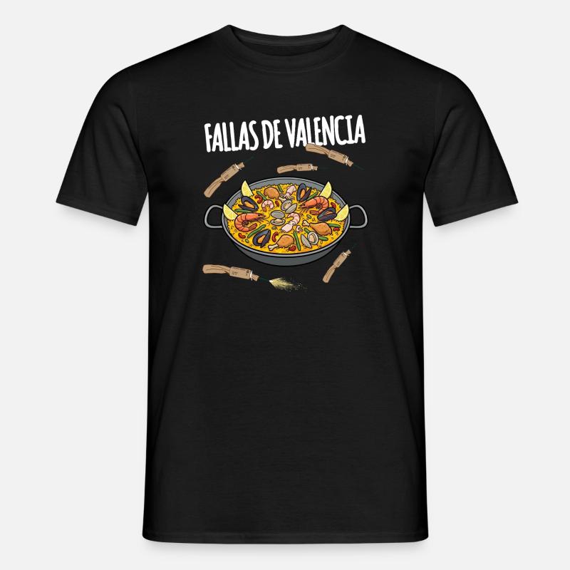 Fallas De Valencia Paella - Männer T-Shirt - Schwarz