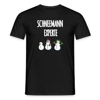Snowman Expert - Men's T-Shirt - black - Front - AI Model Male 178 light (178cm)