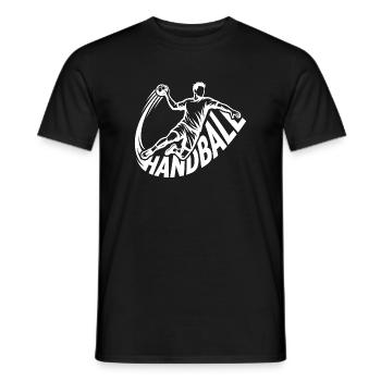 Joueurs de handball - T-shirt homme - noir - Devant - AI Model Male 178 light (178cm)