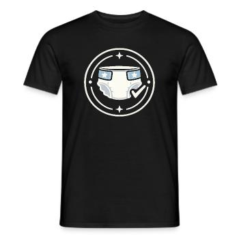 Diaper Duty Badge Shirt - Männer T-Shirt - Schwarz - Vorne - AI Model Male 178 light (178cm)