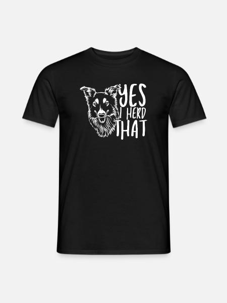 Wolf head with handwritten text - Men's T-Shirt - black