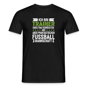 Ich bin Trainer einer verrückten Fußballmannschaft - Männer T-Shirt - Schwarz - Vorne - AI Model Male 178 light (178cm)
