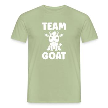 Equipe Cabri Team Ziege - Männer T-Shirt - Sage - Vorne - AI Model Male 178 light (178cm)