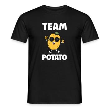 Team Potato Wacky Cartoon - Men's T-Shirt - black - Front - AI Model Male 178 light (178cm)