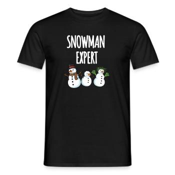 Snowman Expert - Männer T-Shirt - Schwarz - Vorne - AI Model Male 178 light (178cm)
