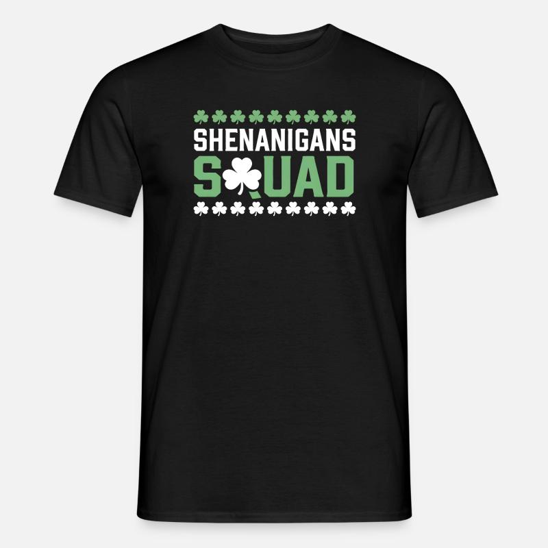 Shenanigans Squad Shamrock Tee - Men’s T-shirt - black