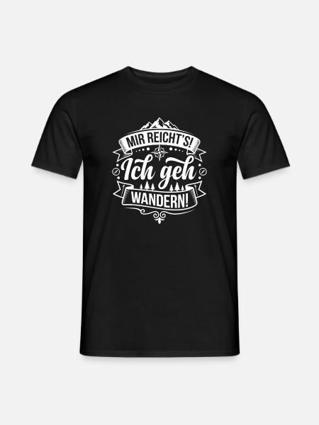 I Go Hiking Mountain Logo - Men's T-Shirt - black
