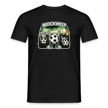 Bloc Ouest | Maillot de supporter de football – Curve & Stade - T-shirt homme - noir - Devant - AI Model Male 178 light (178cm)