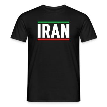 Iran-Flagge starke Typografie - Männer T-Shirt - Schwarz - Vorne - AI Model Male 178 light (178cm)