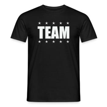 Équipe avec des stars - T-shirt homme - noir - Devant - AI Model Male 178 light (178cm)