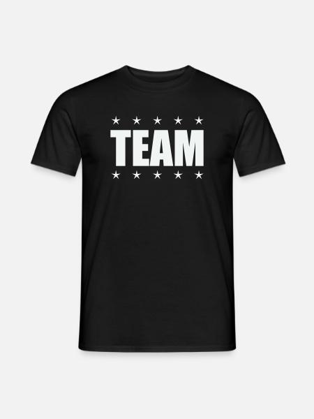 Team with stars - Men's T-Shirt - black