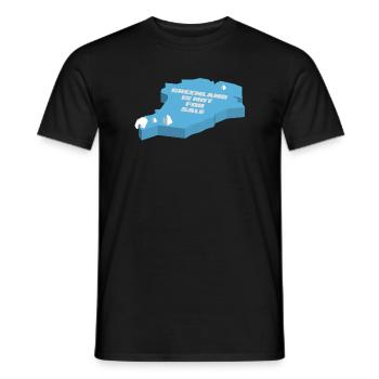 Greenland is not for sale (3D edition) - Men's T-Shirt - black - Front - AI Model Male 178 light (178cm)