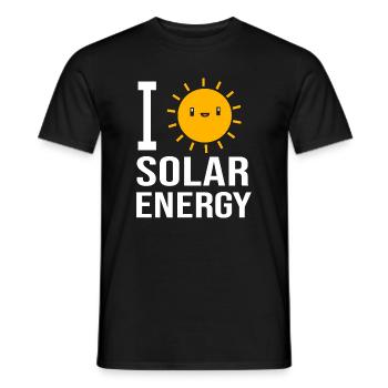Solaire Durabilité Énergies renouvelables - T-shirt homme - noir - Devant - AI Model Male 178 light (178cm)