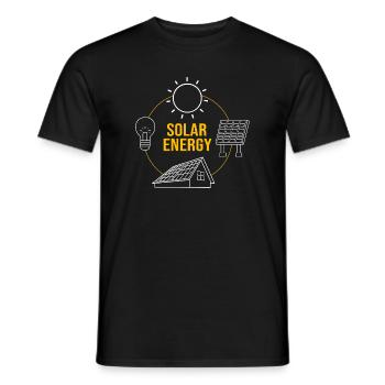 Cellules solaires Énergie solaire Énergies renouvelables - T-shirt homme - noir - Devant - AI Model Male 178 light (178cm)