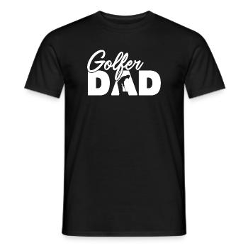 Golfer-Vater, Vintage-Silhouette-Golf-Vater, Vater - Männer T-Shirt - Schwarz - Vorne - AI Model Male 178 light (178cm)