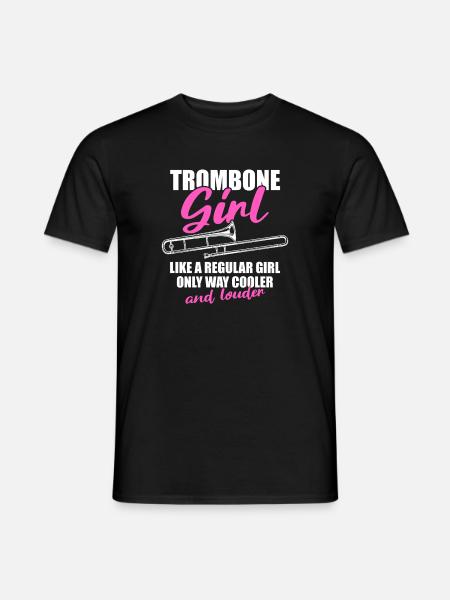 Trombone Girl Trombone Player Trombonist - Men's T-Shirt - black