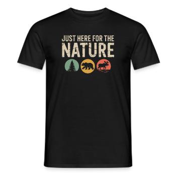 Juste ici pour la nature : silhouettes de la faune - T-shirt homme - noir - Devant - AI Model Male 178 light (178cm)
