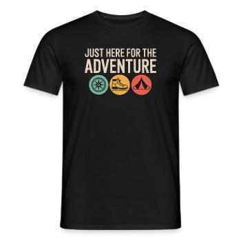 Just Here for the Adventure - Men's T-Shirt - black - Front - AI Model Male 178 light (178cm)